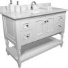 Bathroom Vanity Top 31X22 Inch Stone White Marble Color with Rectangle Undermount Ceramic Sink and Back Splash with 3 Faucet Hole for Bathrom Cabinet, 3122 2 0|