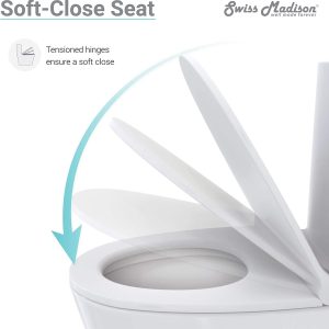 Well Made Forever SM-1T803 One Piece Toilet, Glossy White 30 11