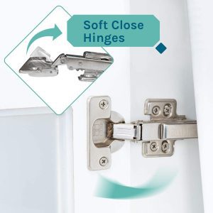 Utility Sink Laundry Tub With Cabinet In White, High Arc Stainless Steel Faucet, Storage Vanity With Slow Closing Doors, Large Washtub for Cleaning and Washing, Sinks for Garage, Basement, Work Room 16 5