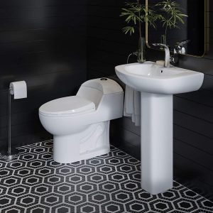 Well Made Forever SM-1T803 One Piece Toilet, Glossy White 27 8