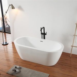 59'' Bathtub, Brushed Nickel Drainer 15 4