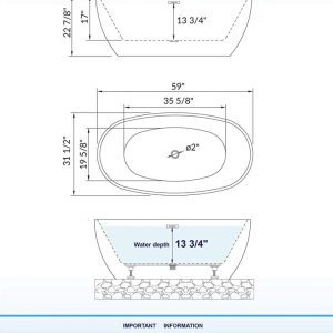 59'' Bathtub, Brushed Nickel Drainer 14 1866B812 1569 4AE8 B71F 501B8C0E6CA1