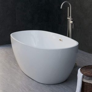 59'' Bathtub, Brushed Nickel Drainer 11 2