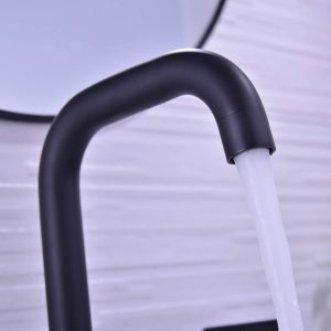 2-Handle 8 Inch Widespread Bathroom Sink Faucet, 3 Hole Brass Vanity Faucet with cUPC Water Supply Lines and Pop Up Drain Assembly, Matte Black 19 7