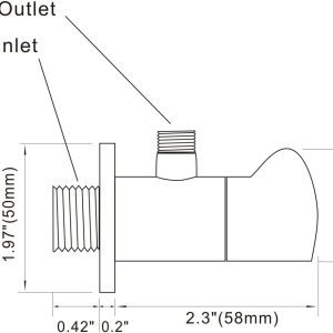 2-Pack Angle Stop Valve Matte Black, 1/2 Inch Inlet x 3/8 Inch Outlet 1/4 Turn Shut Off Water Angle Valve with Flange, Solid Brass 12 12
