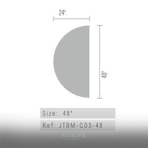 Half Moon Led Bathroom Mirror Ecolife 2