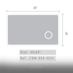 Led Bathroom mirror Vanity Ecolife with Magnification 7 JTBM R09 4024 2