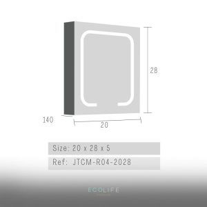 Mirror Medicine Cabinet display+Defogging, Single glass door 6 JTCM R04 2028