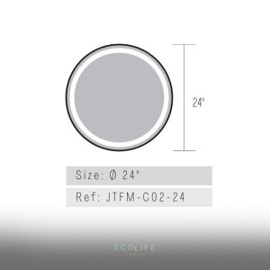 Top Round mirror Aluminum gold frame boho Ecolife 6 JTFM C02 24 2