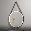 Hanging Round Boho Mirror LED with Belt
