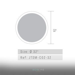 JTSM C02 32 Bathroom Round led mirrors Ecolife Bluetooth