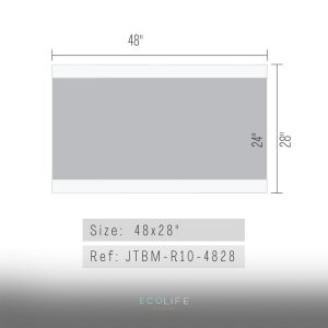 Rectangle Wide Led Bathroom Mirror For Double Vanity Ecolife 5